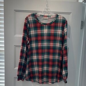 Women’s, Christmas Plaid, Southern Stitch Top, XL